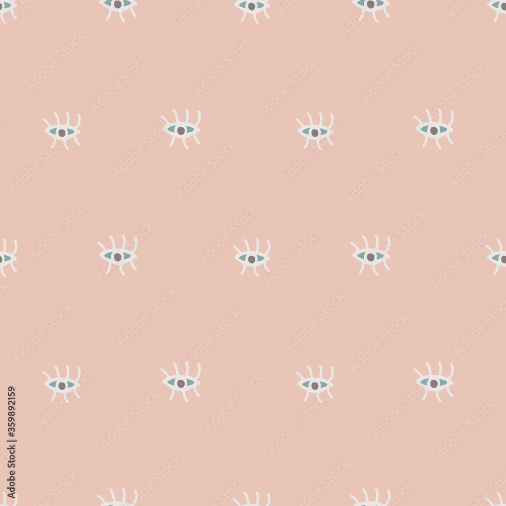 Vector seamless pattern background with spying eyes. Pink background. Vector seamless pattern background with spying eyes. Pink background.