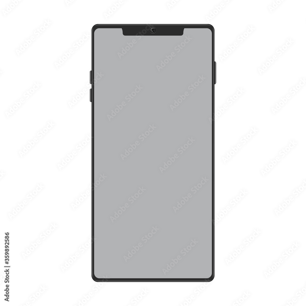 Black smartphone mock up. Flat and solid color style vector illustration. Black smartphone mock up. Flat and solid color style vector illustration.