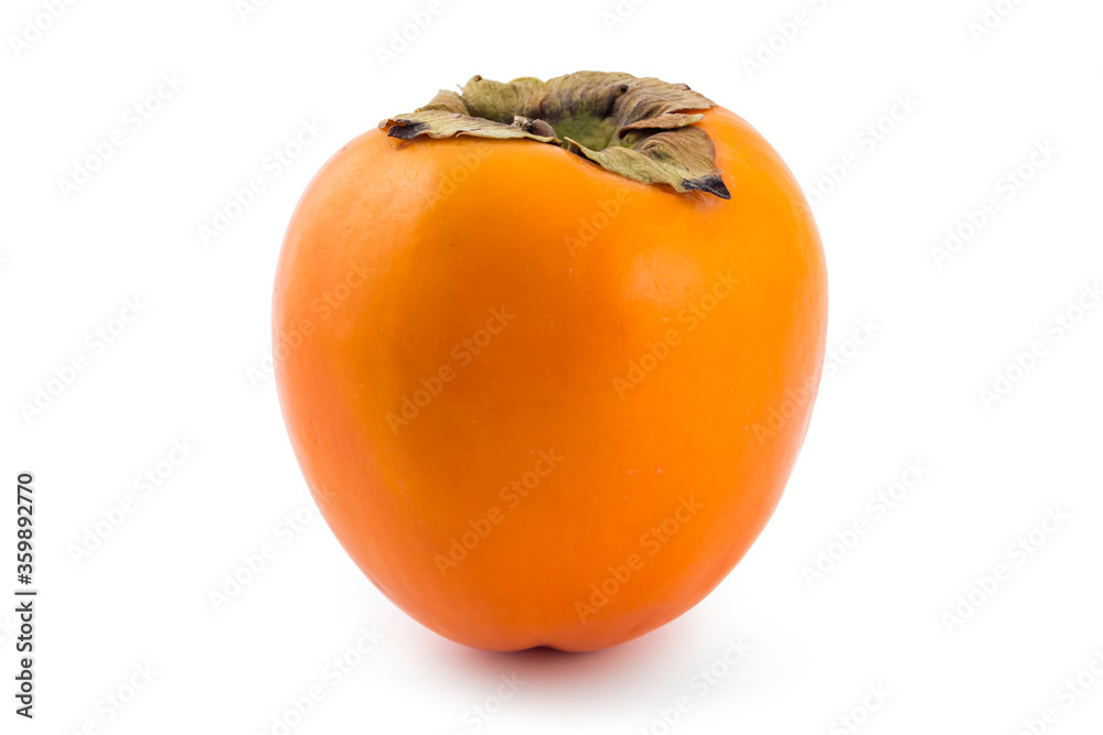 Fresh ripe persimmon fruit isolated on white background Fresh ripe persimmon fruit isolated on white background