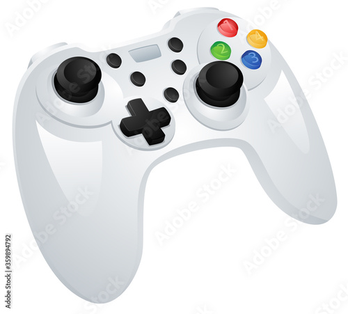 Vector illustration of computer and console gamepad