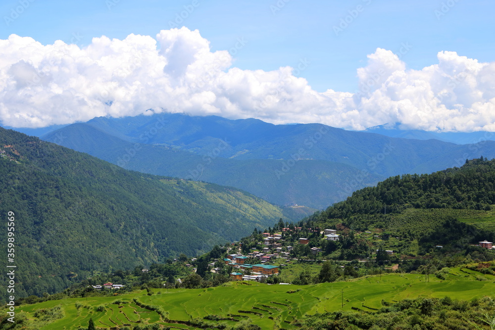 Aerial View of Punakha Valley