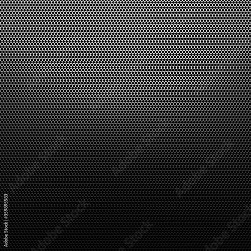 Black Abstract Hexagonal Metal Mesh Background. 3D Render.