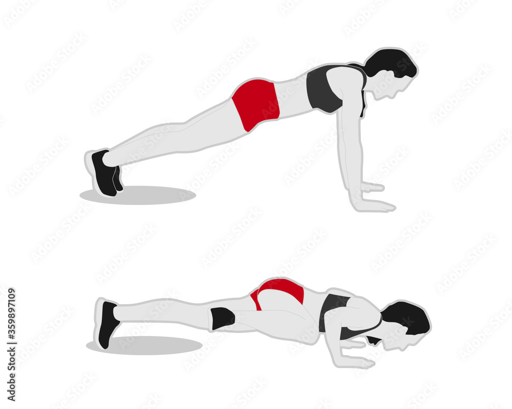 push up exercise silhouette icon vector set push up exercise silhouette icon vector set