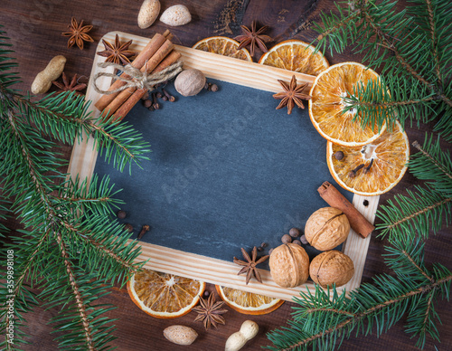 Christmas frame with copy-s...