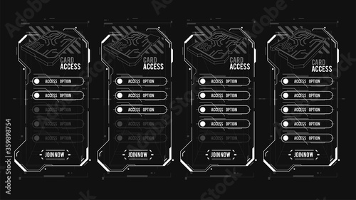 Tariff plans in a futuristic design. Price list, hosting plans and web boxes banners design. interface for the site. ui ux vector banner for web app.