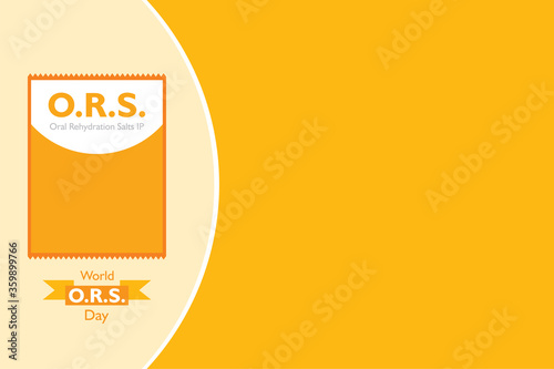Vector illustration for World ORS day observed on 29th July