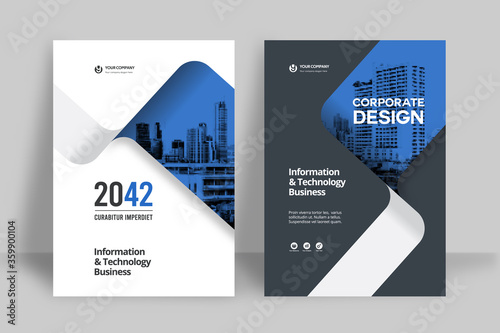 City Background Business Book Cover Design Template 