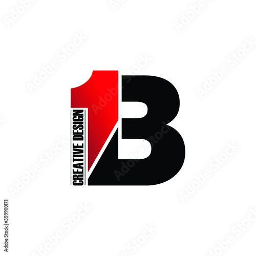 Letter 1B logo icon design vector. monogram logo vector illustration.