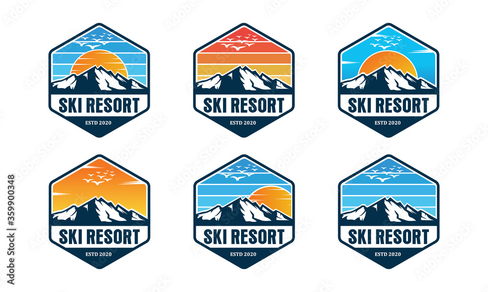Mountains logo design bundle
