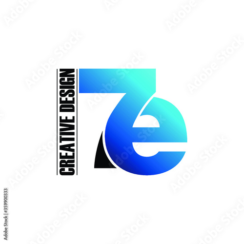 Letter 7E logo icon design vector. monogram logo vector illustration. photo