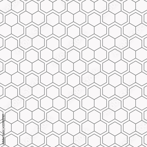 Geometric vector pattern, repeating abstract honey comb on hexagons shape. Pattern is clean for fabric, wallpaper, printing. Pattern is on swatches panel