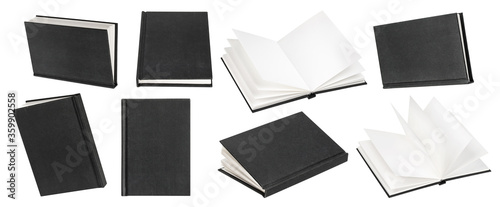 Wallpaper Mural Black book mock up isolated on white background Torontodigital.ca