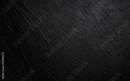 Black stone texture, dark slate background photo