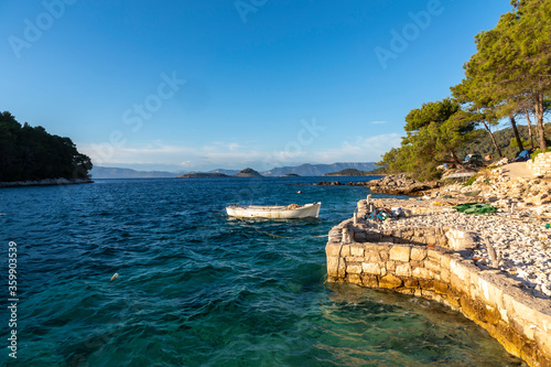 wooden boat on Mljet islands, Croatia