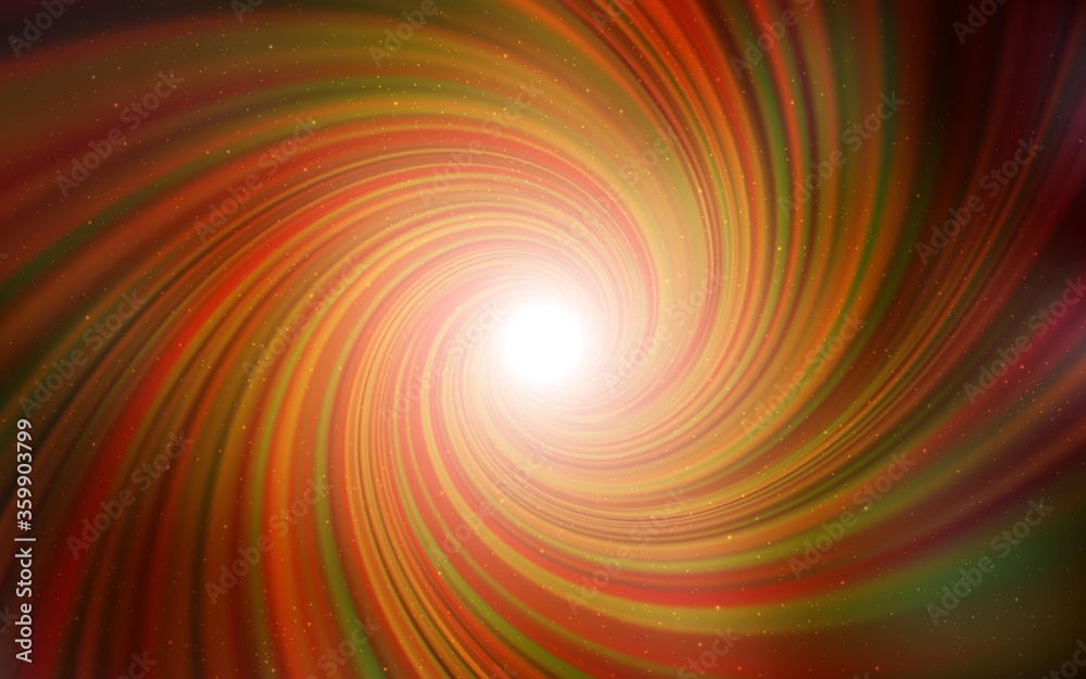 Obraz premium Dark Orange vector pattern with night sky stars. Space stars on blurred abstract background with gradient. Pattern for astrology websites.
