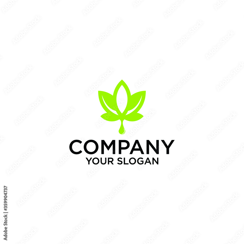 cannabis Logo or Hemp Logo Vector Template