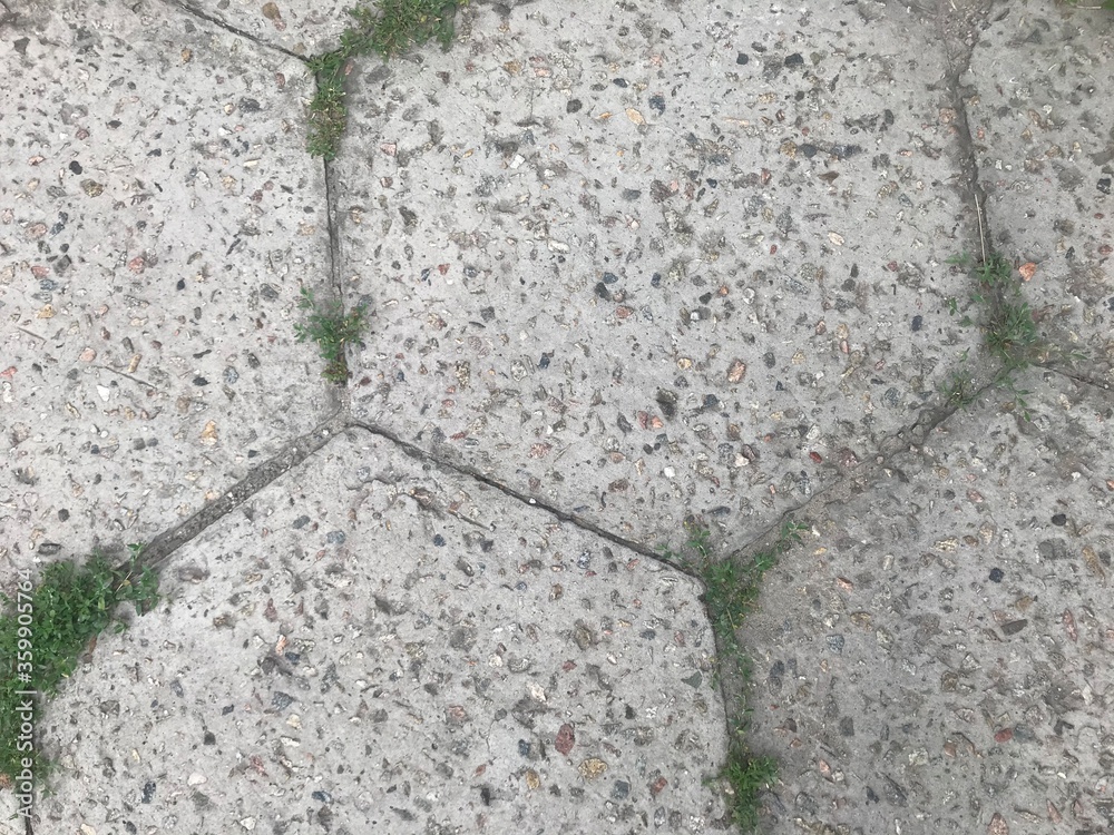 Obraz premium background texture of old paving tiles in the form of large hexagonal