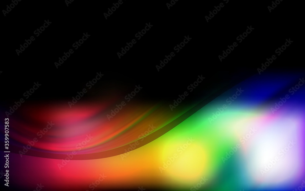 Obraz premium Dark Multicolor vector pattern with bent lines. Glitter abstract illustration with wry lines. Marble style for your business design.