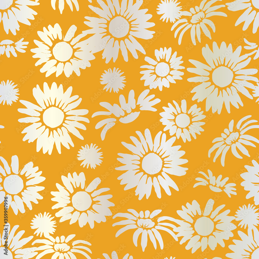 Summer Daisies Vector Seamless Pattern Summer Daisies Vector Seamless Pattern