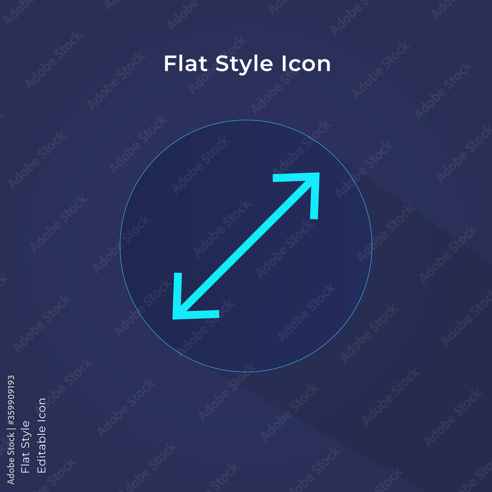Resize flat icon. Scaling, increase, decrease flat icon vector. Resize flat icon. Scaling, increase, decrease flat icon vector.