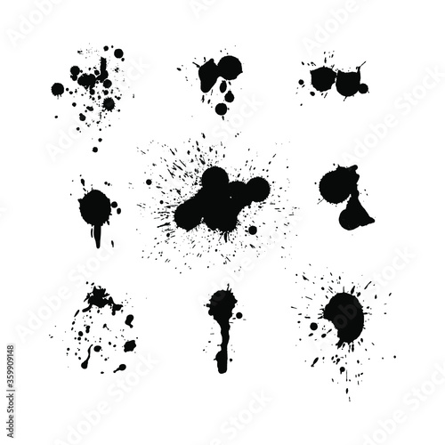 Splash vector element. Grunge texture concept background. Spray illustration
