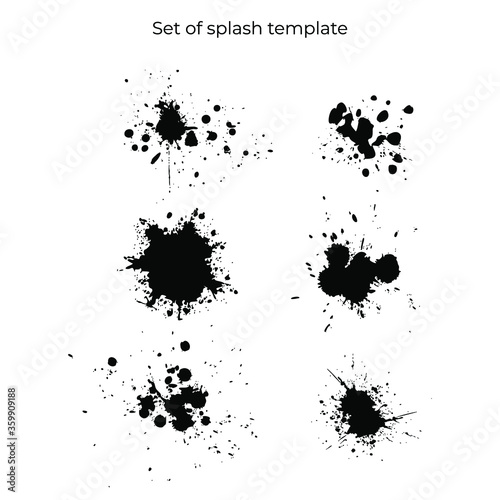 Splash vector element. Grunge texture concept background. Spray illustration