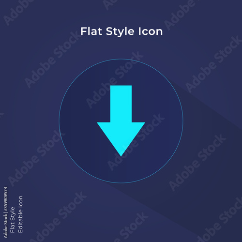 Download line icon. Import file, import document line icon for website, mobile app, ui design.