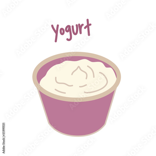 Yogurt. Simple vector illustration isolated on white background.