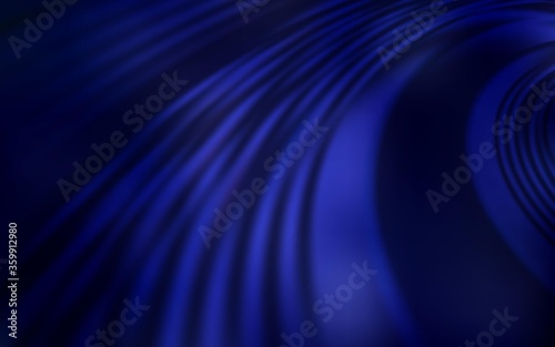 Dark BLUE vector pattern with curved lines. A circumflex abstract illustration with gradient. Template for cell phone screens.