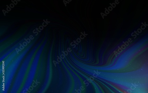 Dark BLUE vector background with astronomical stars. Glitter abstract illustration with colorful cosmic stars. Smart design for your business advert.