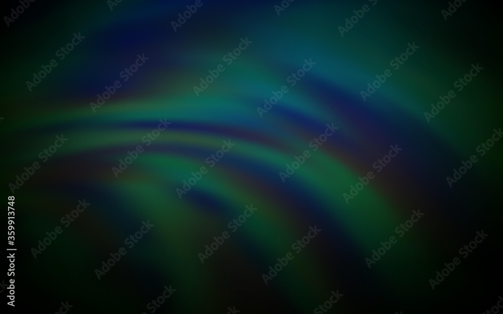 Dark Green vector template with curved lines. A sample with colorful lines, shapes. Abstract style for your business design. Dark Green vector template with curved lines. A sample with colorful lines, shapes. Abstract style for your business design.