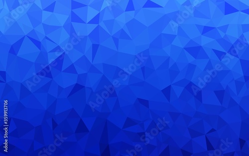 Light BLUE vector abstract mosaic backdrop. Creative illustration in halftone style with triangles. Triangular pattern for your design.