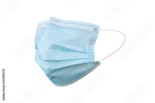 Medical mask or Hygienic mask isolated on white background with clipping path.