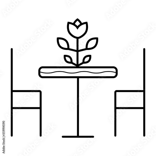 vector dining table icon photo