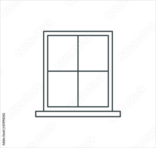 Window vector icon on white background