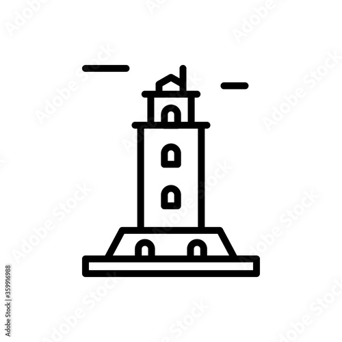 Navigational  lighthouse icon. Simple line  outline vector elements of pharos icons for ui and ux  website or mobile application