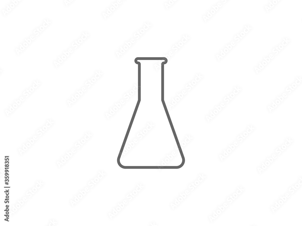 Biology, experiment, flask icon. Vector illustration, flat design. Biology, experiment, flask icon. Vector illustration, flat design.