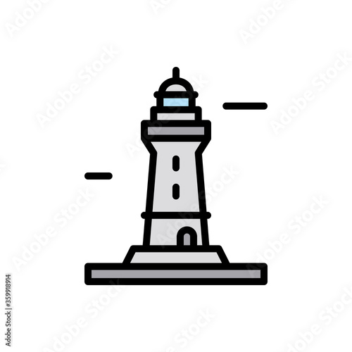 Navigational, lighthouse icon. Simple color with outline vector elements of pharos icons for ui and ux, website or mobile application © gunayaliyeva