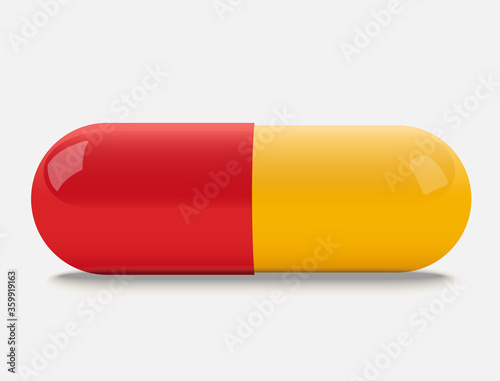 capsule in red and yellow