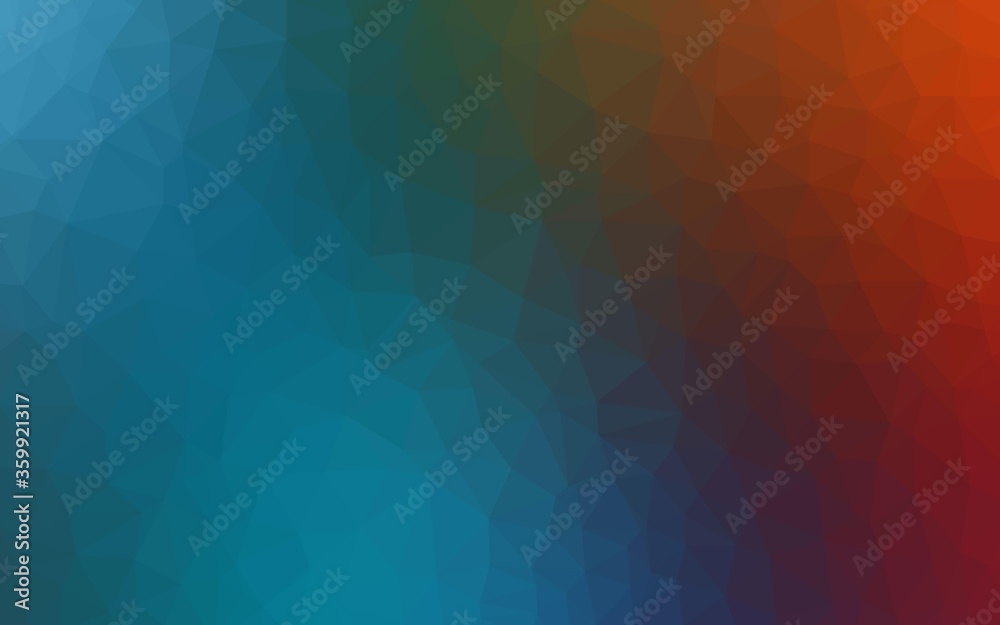 Light Blue, Red vector polygonal template. Polygonal abstract illustration with gradient. Textured pattern for your backgrounds.