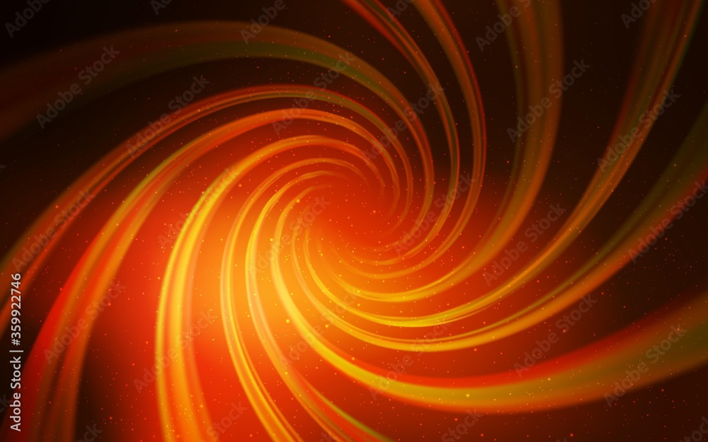 Dark Orange vector background with galaxy stars. Blurred decorative design in simple style with galaxy stars. Best design for your ad, poster, banner.