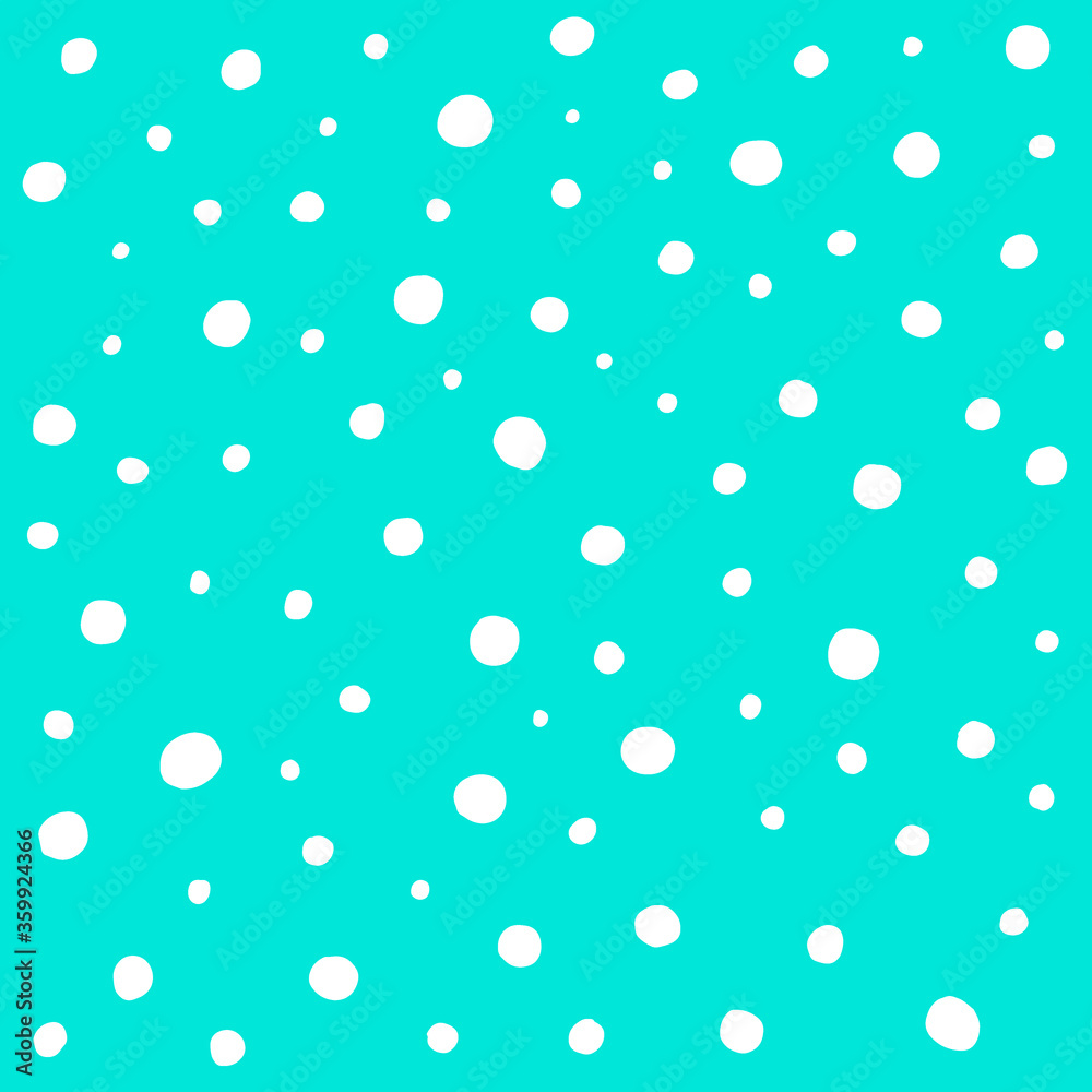 White dots pattern on turquoise background