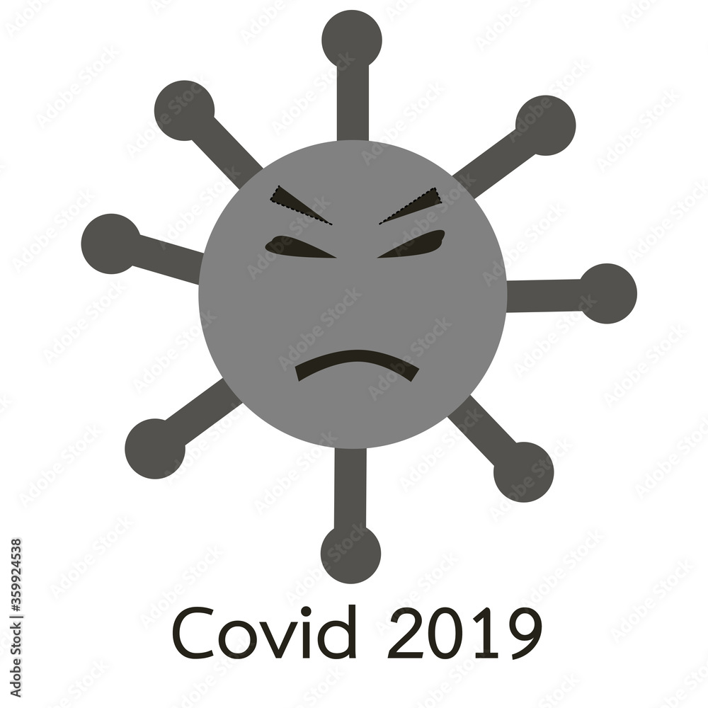 Covid-19 badge over light background Covid-19 badge over light background