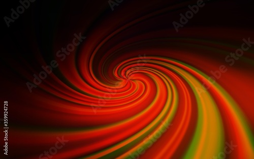 Dark Red vector template with lines. A shining illustration  which consists of curved lines. Colorful wave pattern for your design.