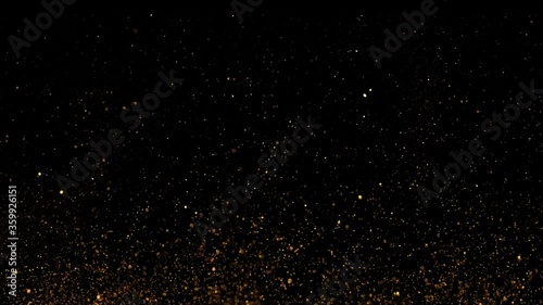 4K Gold glitter background with sparkle shine light. photo