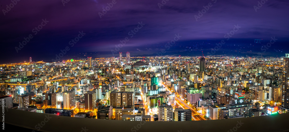 Osaka City night view