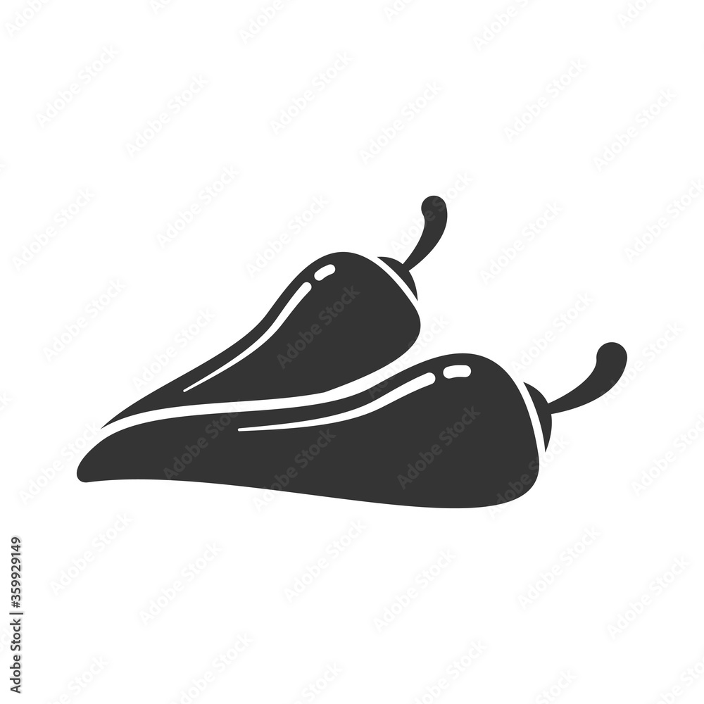chili icon vector design illustration chili icon vector design illustration