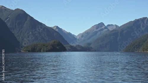 Wallpaper Mural Cruise on the doubtful sound in Fiordland, South Island New Zealand. Mountains in teh distance Torontodigital.ca