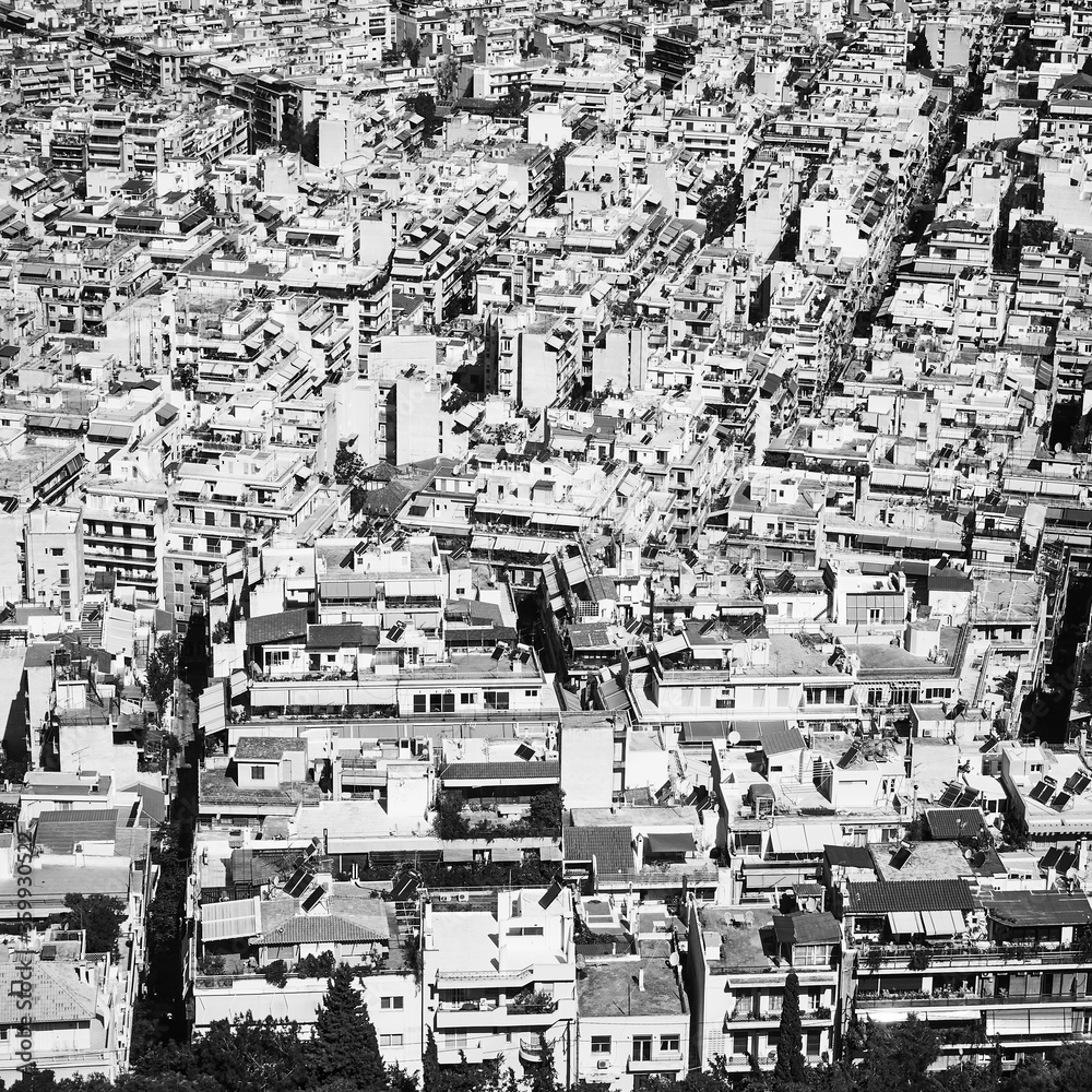 Residential area of Athens City