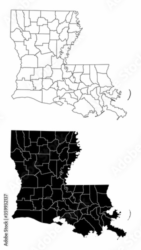 Louisiana County Maps